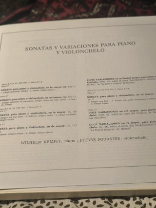 Beethoven: Sonatas para violín y violonchelo, LPs