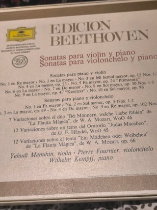 Beethoven: Sonatas para violín y violonchelo, LPs