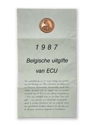 Moneta Argento ECU Belgio 1987 .833
