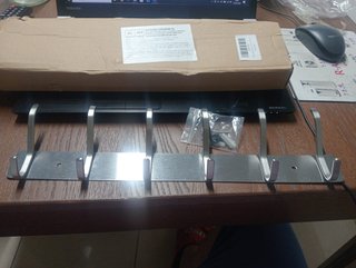Cabideiro Aço Inox 6 Ganchos