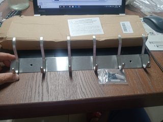 Cabideiro Aço Inox 6 Ganchos