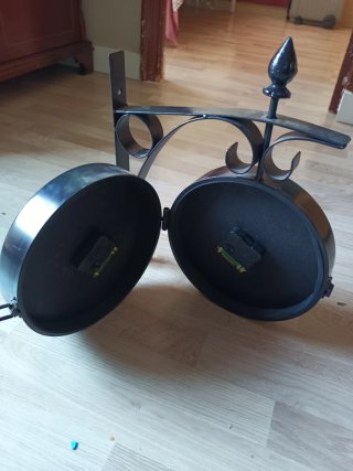 Reloj de Pared Doble Negro