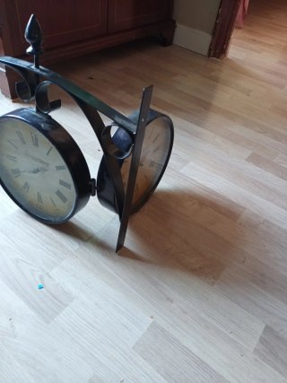 Reloj de Pared Doble Negro