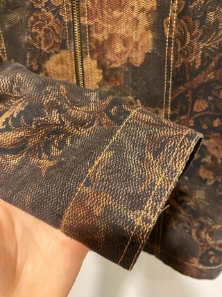 Floral Tapestry Jacket Hucke Woman Baroque Rococo Style Regular Fit 90s Vintage Jacquard