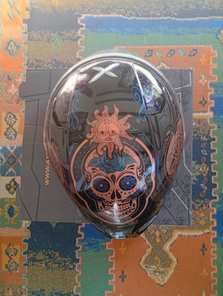Casco Moto Negro y Dorado Nuevo