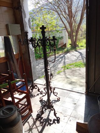 Candelabro antiguo de plata