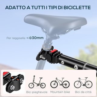 Remolque para Bicicleta Porta Objetos de Acero 144×59×80Cm
