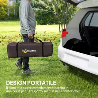Tienda de Camping en Túnel para 2-4 Personas Con 2 Habitaciones, Tienda Familiar de Trekking Pesca Impermeable 3000Mm Con Suelo Reforzado, Puertas Dobles, Bolsa de Transporte, 360X250X130 Cm, Gris