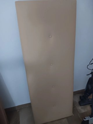 Cabecero tapizado beige
