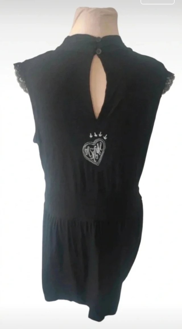 Vestido Desigual negro estampado floral