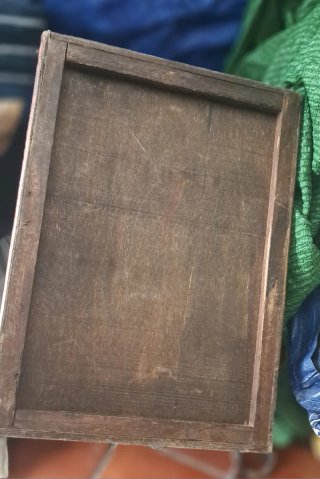 Baúl antiguo madera y cuero