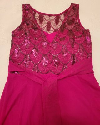 Vestido Fiesta Talla 44 Rosa Fucsia