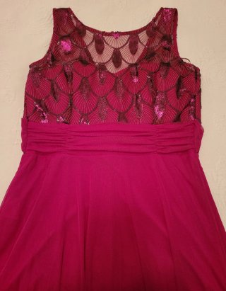 Vestido Fiesta Talla 44 Rosa Fucsia