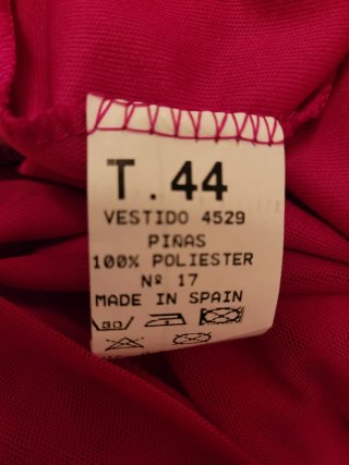 Vestido Fiesta Talla 44 Rosa Fucsia