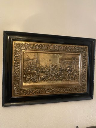 Cuadro antiguo en relieve