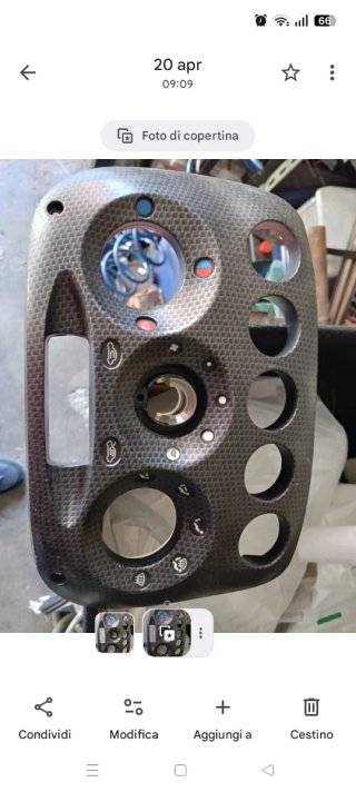 Mascherina Cruscotto Fiat 600 Sporting Carbon Look