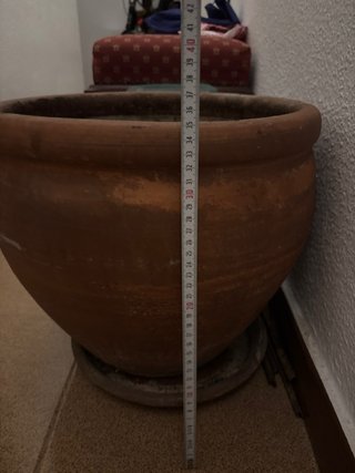 Maceta barro grande rústica