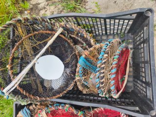 Reteles para pesca de cangrejos