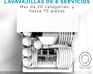Lavavajillas Midea Blanco 55cm 6 servicios