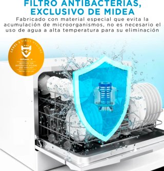 Lavavajillas Midea Blanco 55cm 6 servicios