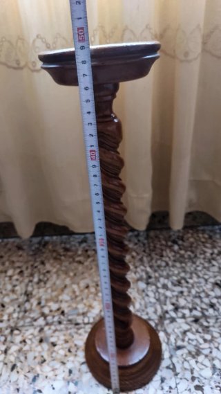 Pedestal Vintage Madera Torneada