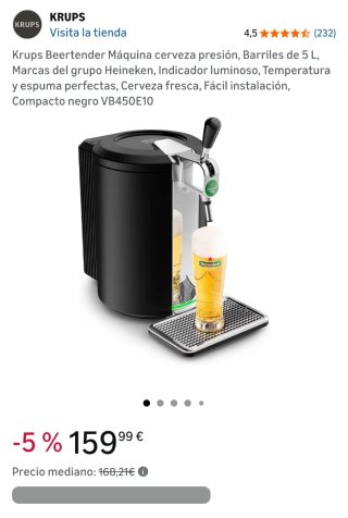 Barril Cerveza Heineken Krups