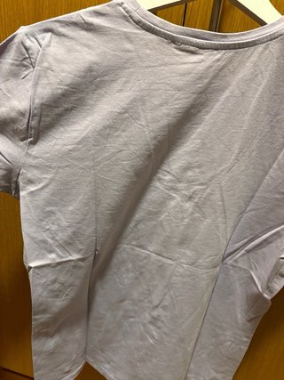 Camiseta básica morada Zara