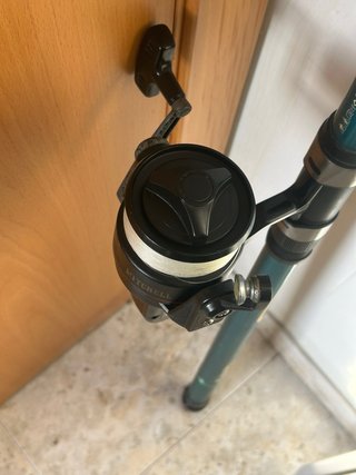 Caña de pescar + carrete + piqueta