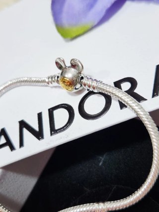 Pulsera Pandora Mickey 100 Aniversario T/18cm