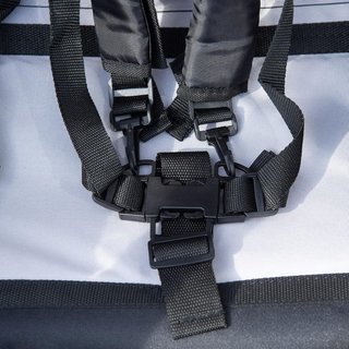 Remolque de Bicicleta para Niños y Cochecito, Diseño 2 en 1 con Freno, Cinturón de 5 Puntos, Carrito Remolque para Bicicleta con Bolsillos Laterales, Reflectores y Bandera