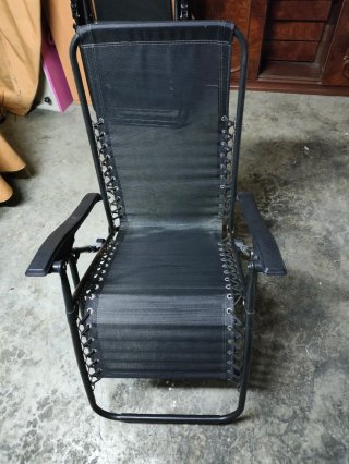 2 Tumbonas plegable negra