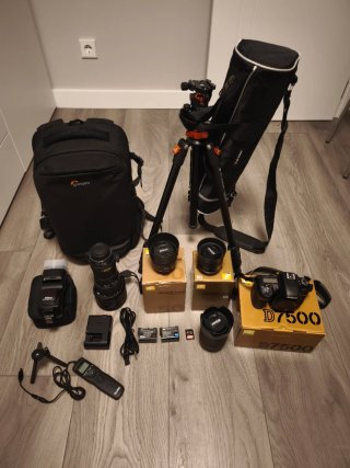 Cuerpo Nikon D7500 + kit fotografía