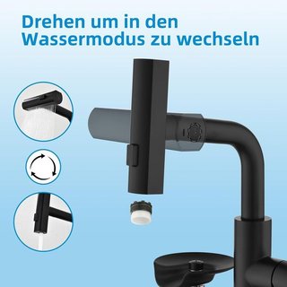 Grifo Negro Acero Inox con Lavatazas NUEVO