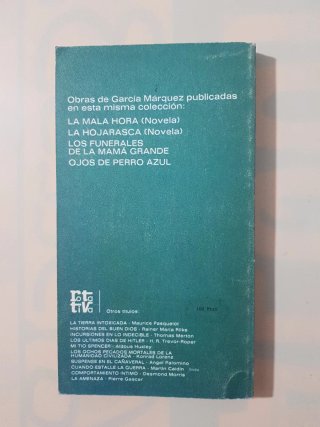 Libro El coronel no tiene quien le escriba.