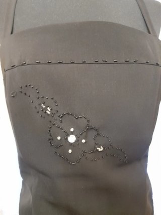 Abito elegante corpetto stringhe tulle