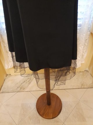 Abito elegante corpetto stringhe tulle