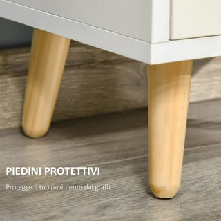 Estantería de Madera Blanca, Estantería Blanca de Madera, Con 3 Estantes y 1 Armario, Diseño Moderno, Salón, Oficina, 40X30X129.5Cm, Blanco