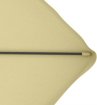 Sombrilla Descentrada 2.5X2.5 M Con Apertura a Manivela, Base en Cruz Y Volantes, Sombrilla de Jardín Con Doble Techo en Metal y Poliéster 160 G/㎡, Protección UV