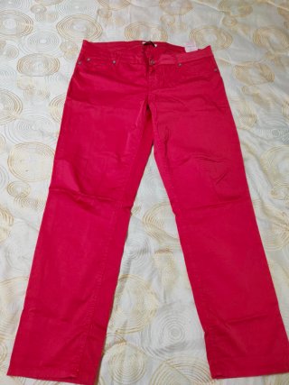 Pantaloni Liu Jo Rossi Cotone