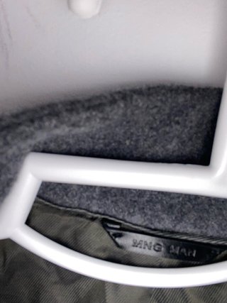 Abrigo Mango Hombre Gris