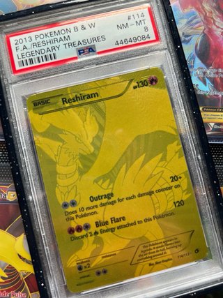 Reshiram 114 PSA 8 Tesoros Legendarios