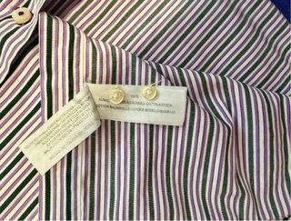 Camisa Massimo Dutti Rayas Verdes y Moradas Talla