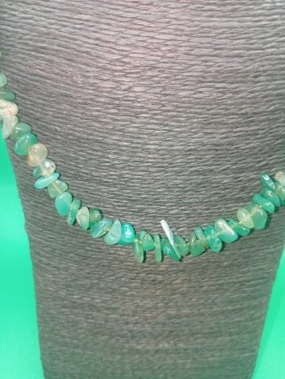 Collar Chips Jade Natural Verde