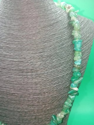 Collar Chips Jade Natural Verde