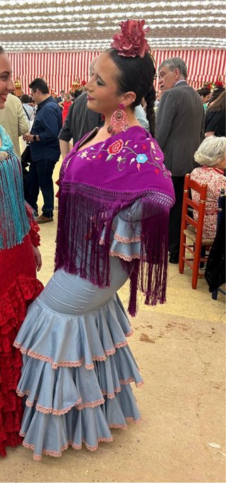 Conjunto Flamenco Azul y Rosa