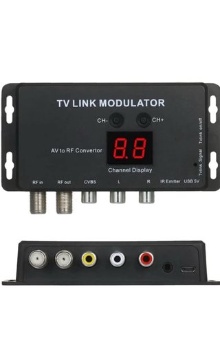 Modulador TV AV a RF + Extensor IR