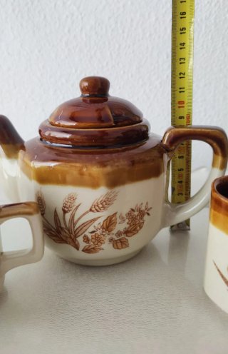 Juego Café Vintage Espigas Cerámica