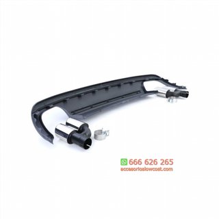 Difusor trasero deportivo con 4 salidas de acero