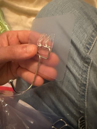8x Enganches transparentes adhesivos