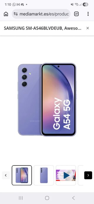 Samsung Galaxy A54 5G 256GB en Garantía